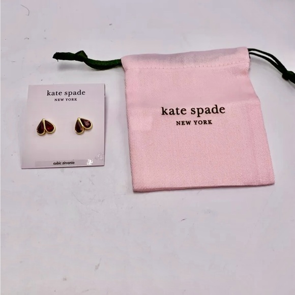 NWT Kate Spade Ruby Red CZ Earrings, Valentine’s Day! - Picture 5 of 5